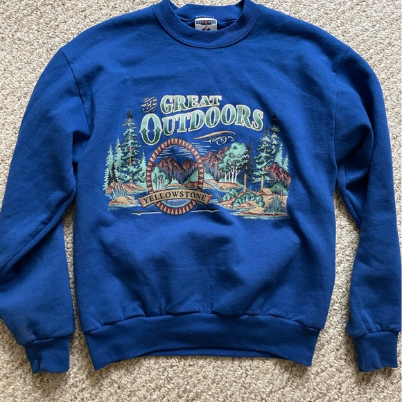 Vintage Great Outdoors Yellowstone Crewneck/Sweatshirt - Picture 1 of 2